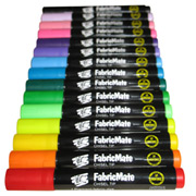 FabricMate Permanent Chisel Tip Fabric Markers